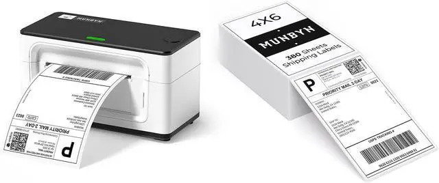 Main image of MUNBYN RealWriter 941 Shipping Label Printer 4x6 Label Printer for Shipping Packages+4"x6" Direct Thermal Shipping Labels