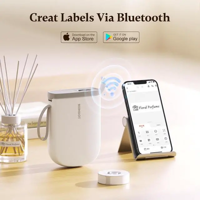Alt view image 4 of 7 - NIIMBOT D11H Label Maker Machine with 1 Roll 0.47" × 1.57" Labels and 3 Rolls 0.55" X 2.36" White Labels for School Home Office