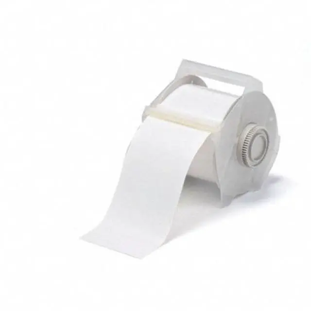 Alt view image 5 of 7 - Brady High Adhesion Vinyl Label Tape (113111) - White Vinyl Film - Compatible with GlobalMark Industrial Label Printer - 100' Length, 2.25" Width