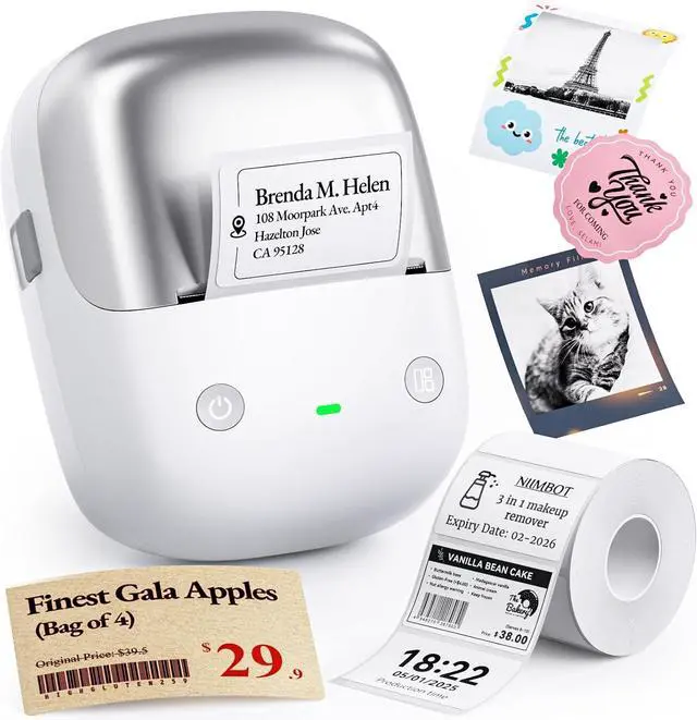 Main image of NIIMBOT B2 Pro Bluetooth Label Maker, 300DPI HD Thermal Sticker Printer