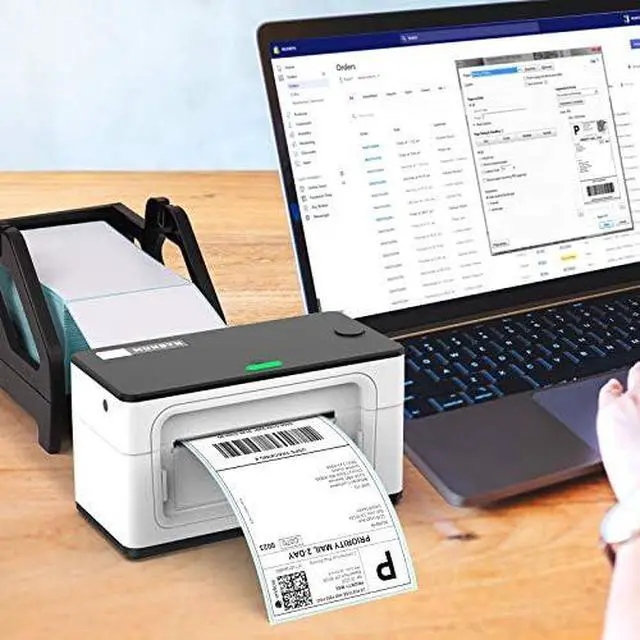 Alt view image 3 of 3 - RealWriter 941 Shipping Label Printer 4x6 Label Printer for Shipping Packages+Thermal Direct Shipping Label (Pack of 500 4x6 Fan-Fold Labels)+Shipping Label Holder+Shipping Scale, Accurate 66lb/0.1oz
