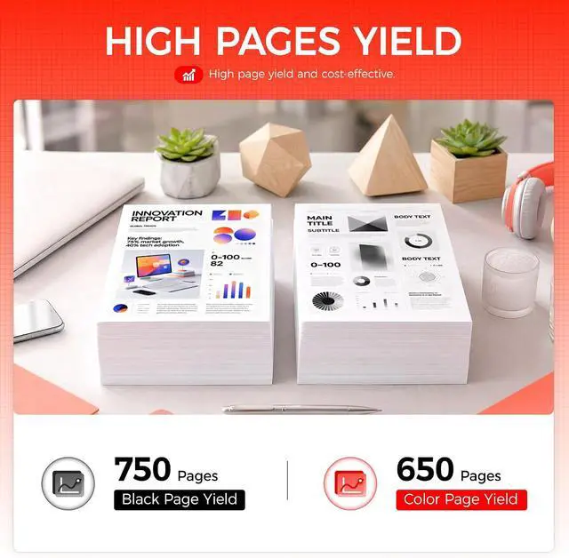 Alt view image 3 of 7 - 68e 68 Ink Cartridges with chip Black Tri-Color Combo 2-Pack High Yield Replacement for HP68 Ink 68e 68XL Compatible Work for HP Envy 6155e 6555e 6152e 6552e 6558e 6110e 6500e 6100e 6165e Printers Ink