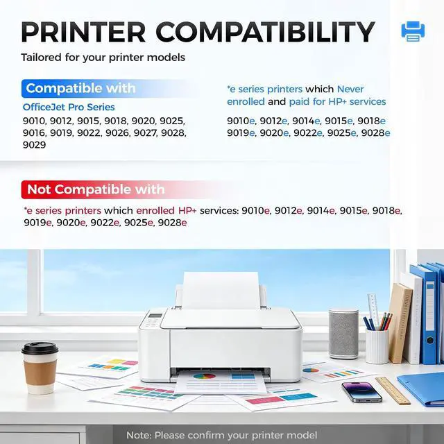 Alt view image 2 of 7 - 962XL Ink Cartridges Combo 4-Pack High Yield Replacement for HP 962 962XL Ink Compatible with OfficeJet 9012 Pro 9010 9014 9015e 9016 9018 9019 9020 9022 9025 9028e Printers Black Cyan Magenta Yellow