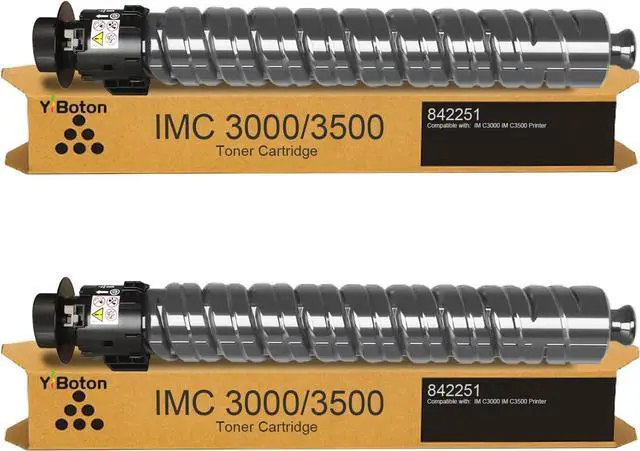 Main image of 2-Pack IMC3000 IMC3500 Black Toner Cartridge 842251 with Chip Compatible for Ricoh IM C3000 IM C3500 Printer(31,200 Pages)