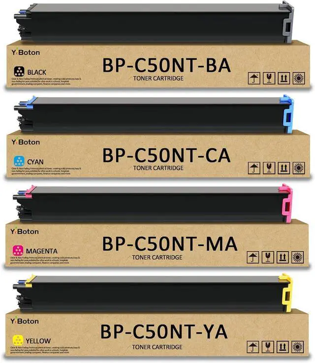 Main image of High Yield BP-C50NT Toner Cartridge 4-Pack Replacement for Sharp BP-C50NT-BA BP-C50NT-CA BP-C50NT-MA BP-C50NT-YA Compatible with Sharp BP-C535WD BP-C535WR BP-C545PW BP-C545WD Printer