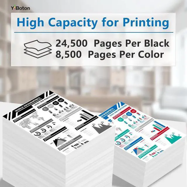 Alt view image 3 of 7 - High Yield BP-C50NT Toner Cartridge 4-Pack Replacement for Sharp BP-C50NT-BA BP-C50NT-CA BP-C50NT-MA BP-C50NT-YA Compatible with Sharp BP-C535WD BP-C535WR BP-C545PW BP-C545WD Printer