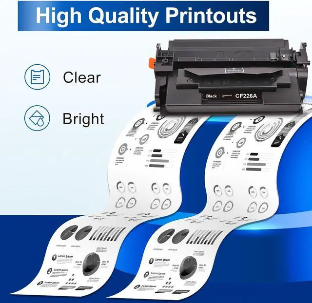 Alt view image 4 of 6 - InkNI Compatible 26A Toner Cartridge for HP 26A 26X CF226A CF226X, Black