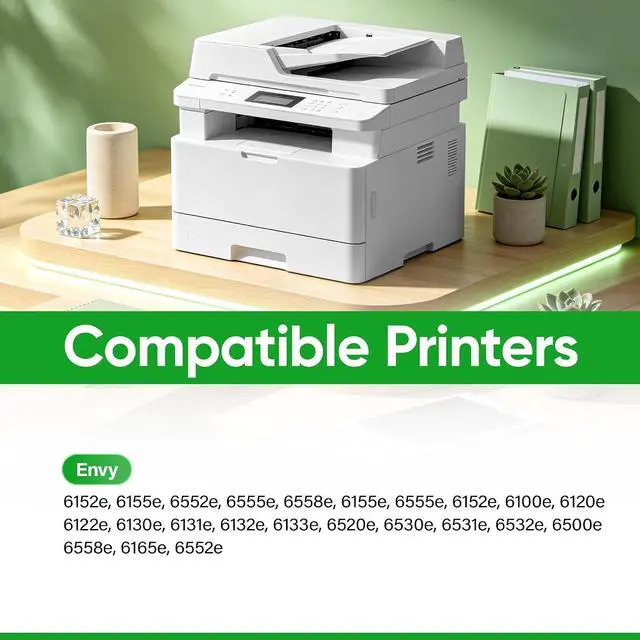 Alt view image 2 of 7 - 68e 68 Ink Cartridges with chip Black Tri-Color Combo 2-Pack High Yield Replacement for HP Ink 68e 68XL Compatible Work for HP Envy 6155e 6555e 6152e 6552e 6558e 6110e 6500e 6100e 6165e Printer Inkjet