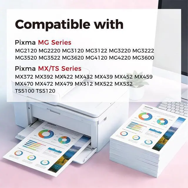 Alt view image 2 of 7 - 240XL 241XL Combo 3-Pack Ink Cartridges Replacement for Canon 240 241 PG-240 CL-241 PG240 CL241 XL to MG3620 MG3600 MG3520 TS5120 TS5100 MG2120 MG3220 MX472 MX452 MX512 MX532 Printer (2 Black,1 Color)