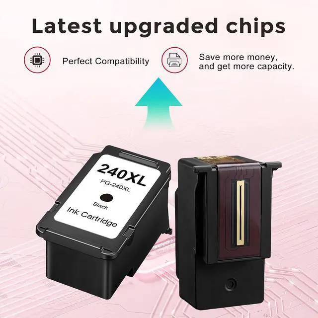 Alt view image 4 of 7 - 240XL 241XL Combo 3-Pack Ink Cartridges Replacement for Canon 240 241 PG-240 CL-241 PG240 CL241 XL to MG3620 MG3600 MG3520 TS5120 TS5100 MG2120 MG3220 MX472 MX452 MX512 MX532 Printer (2 Black,1 Color)
