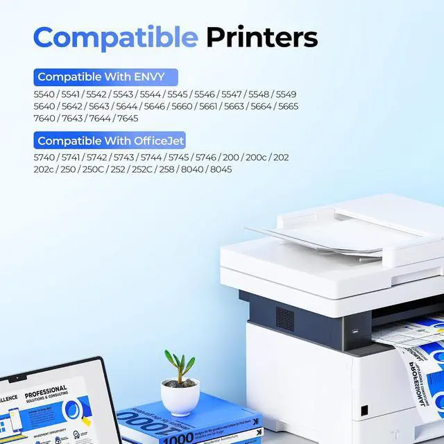 Alt view image 2 of 7 - 62XL Ink Cartridges Black and Color Replacement for HP Ink 62 HP 62XL Ink Cartridge Combo Pack for HP62 Fit for HP Envy 7640 7645 5660 5540 5640 7644 OfficeJet 5740 5741 5745 8040 200 250 258 Printer