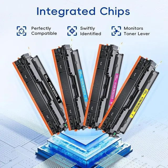 Alt view image 5 of 7 - 414A Toner Cartridges Replacement for HP414A toner cartridge (4PK C/M/Y/K)