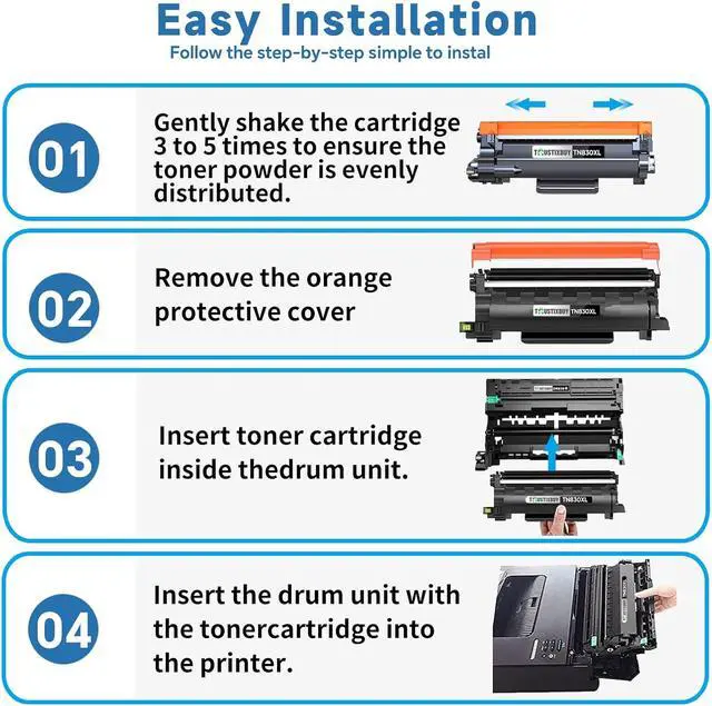 Alt view image 4 of 6 - TN830XL High Yield Toner Cartridge Replacement for Brother TN830XL TN830 830XL
