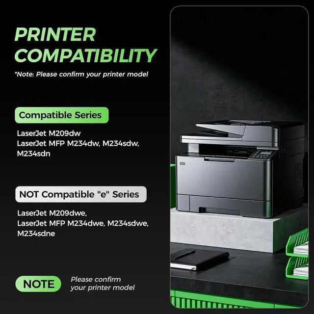 Alt view image 2 of 7 - 134A Black Toner Cartridge 2-Pack with chip Compatible Replacement for HP 134A 134X W1340A W1340X Toner Works with HP LaserJet MFP M234dw M234sdw M209dw Laser Printer M234dwe M234sdwe M234sdne M209dwe