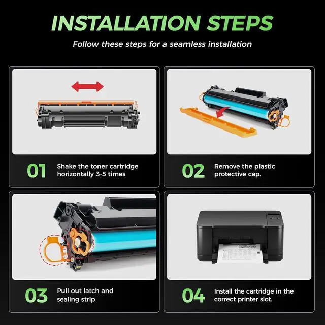 Alt view image 4 of 7 - 134A Black Toner Cartridge 2-Pack with chip Compatible Replacement for HP 134A 134X W1340A W1340X Toner Works with HP LaserJet MFP M234dw M234sdw M209dw Laser Printer M234dwe M234sdwe M234sdne M209dwe