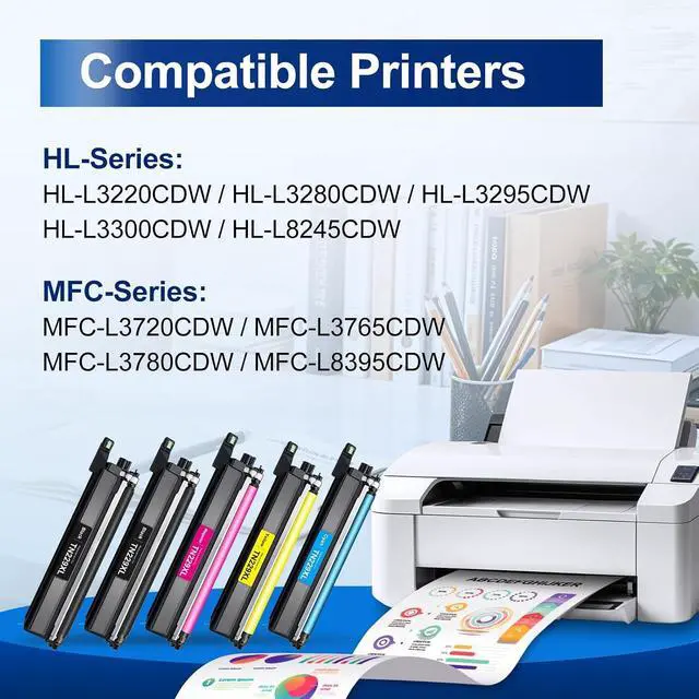 Alt view image 2 of 7 - TN229XL TN229 MFC-L3780CDW Toner Compatible for Brother TN229XL TN229 XL
