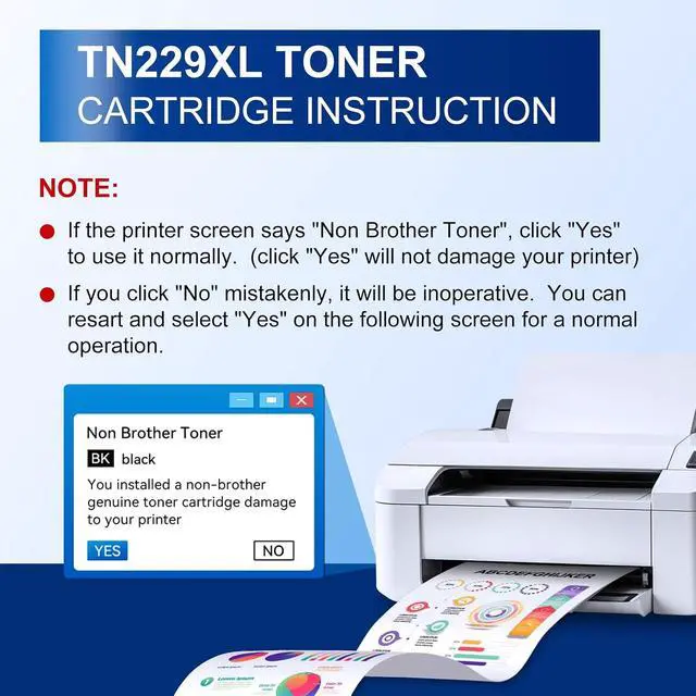 Alt view image 5 of 7 - TN229XL TN229 MFC-L3780CDW Toner Compatible for Brother TN229XL TN229 XL
