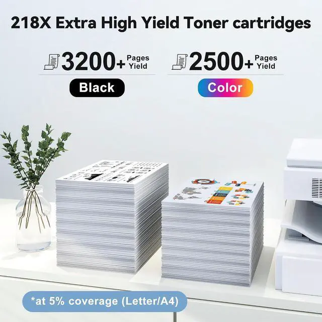 Alt view image 3 of 7 - YQSLPBM 218X Toner Cartridges 4 Pack Compatible for HP 218A 218X Toner