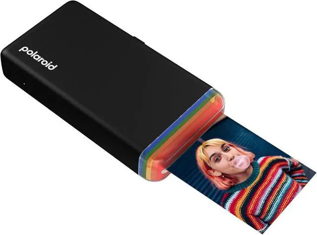 Alt view image 2 of 7 - The Imaging World Polaroid Hi-Print - Bluetooth Connected 2x3 Pocket Phone Photo Printer (Black) with 2 Polaroid Hi·Print 2x3 Paper Cartridges (40 Sheets) + Microfiber Cloth
