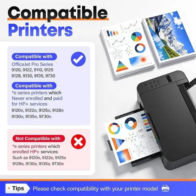 Alt view image 2 of 7 - 936e 936XL Ink Cartridges Combo 4-Pack with Chip High Yield Replacement for HP 936e 936 Ink Works with HP OfficeJet Pro 9125e 9135e 9110b 9128e 9130b 9122e 9120e Wide Format 9730e Printers Black Color