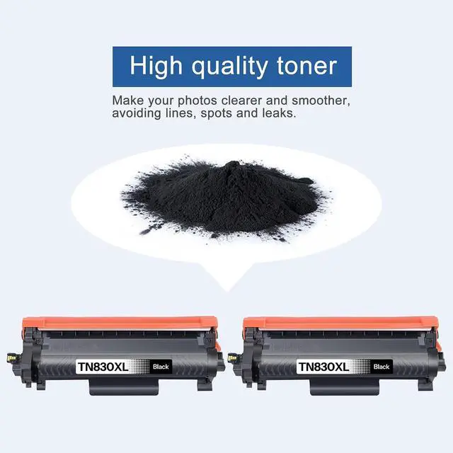 Alt view image 4 of 7 - TN830XL High Yield Black Toner 2-Pack Compatible for Brother TN-830XL