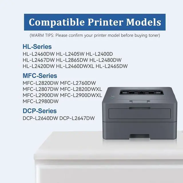 Alt view image 2 of 7 - TN830XL High Yield Black Toner 2-Pack Compatible for Brother TN-830XL