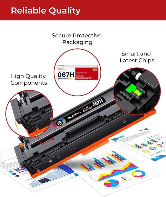 Alt view image 4 of 7 - 067H Toner Cartridge Set 4-Pack for Canon 067 067H MF656Cdw MF654Cdw Toner