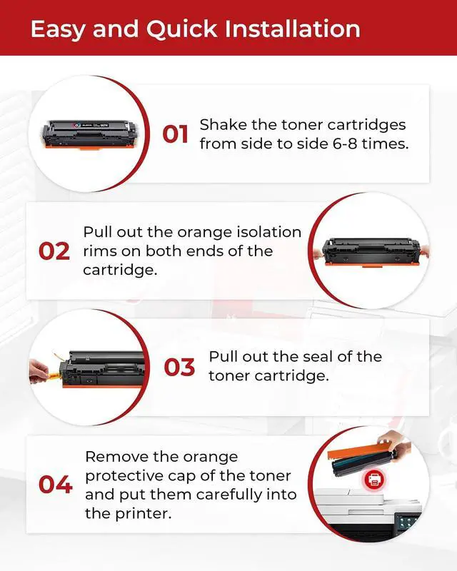 Alt view image 6 of 7 - 067H Toner Cartridge Set 4-Pack for Canon 067 067H MF656Cdw MF654Cdw Toner