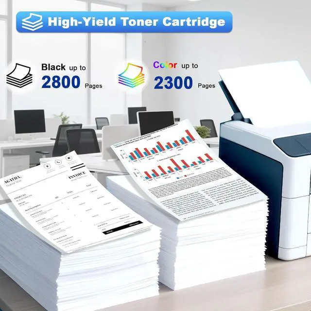 Alt view image 3 of 7 - 201X Toner Cartridges 4 Pack High Yield Replacement for HP 201X 201A CF400X CF401X CF402X CF403X with HP Color LaserJet Pro MFP M277dw M252dw M277n M277c6 Printer (B/C/Y/M Color)
