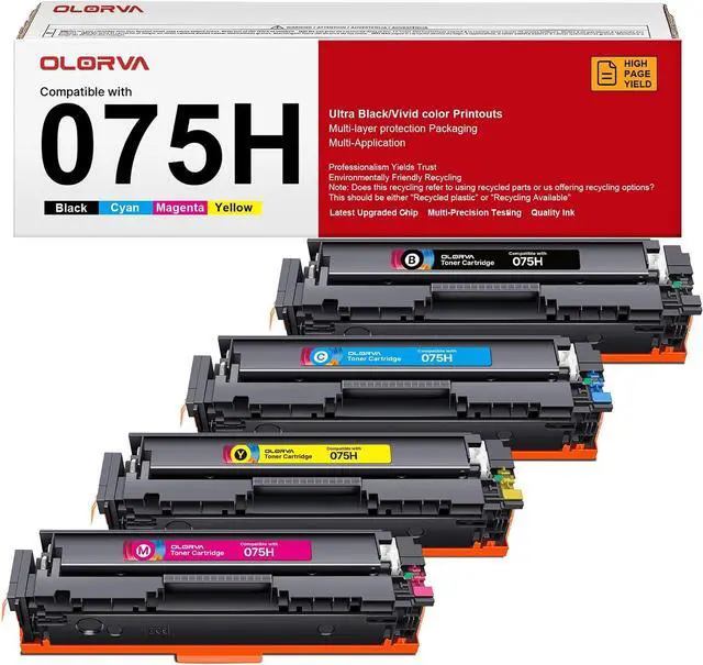 Main image of 075 075H Compatible for Canon 075 075H Toner cartridges 4 Pack