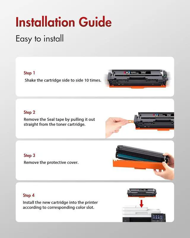 Alt view image 4 of 7 - 075 075H Compatible for Canon 075 075H Toner cartridges 4 Pack