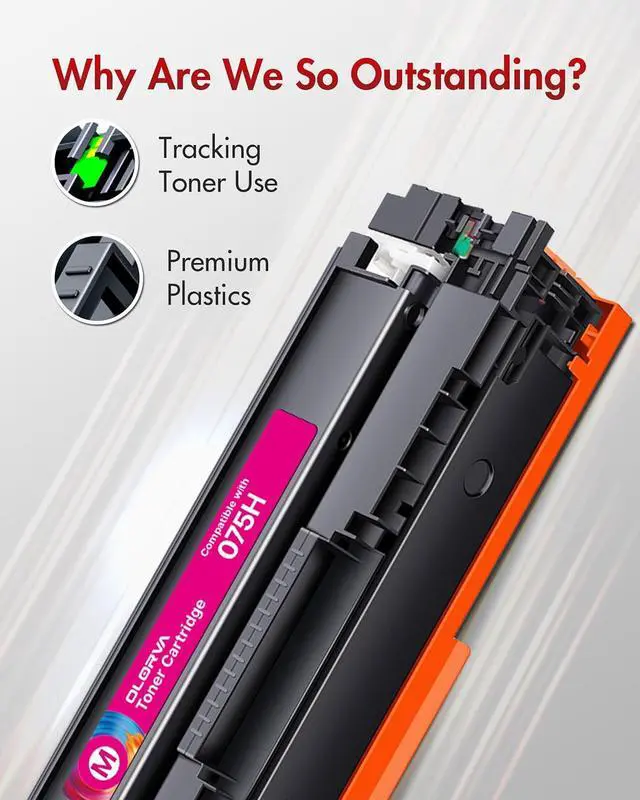 Alt view image 5 of 7 - 075 075H Compatible for Canon 075 075H Toner cartridges 4 Pack