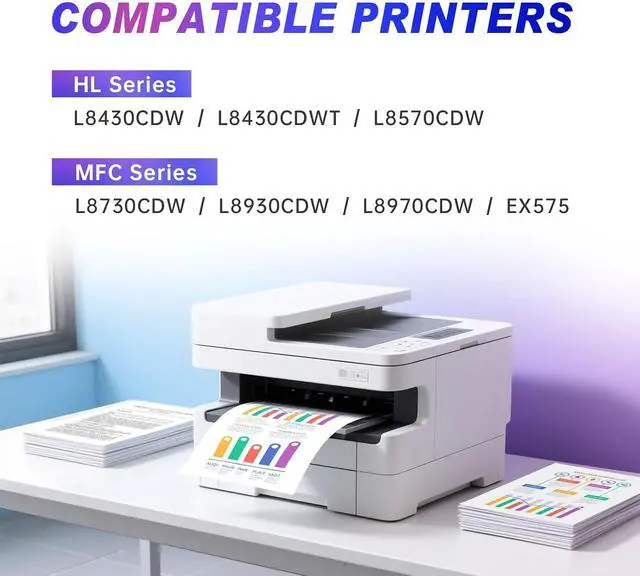 Alt view image 3 of 7 - TN635XL TN635 TN-635 Toner Cartridges Compatible for Brother TN635 TN635XL Toner for HL-L8430CDW HL-L8430CDWT HL-L8570CDW MFC-L8730CDW MFC-L8970CDW MFC-EX575 Printer Ink ( 4 Pack)
