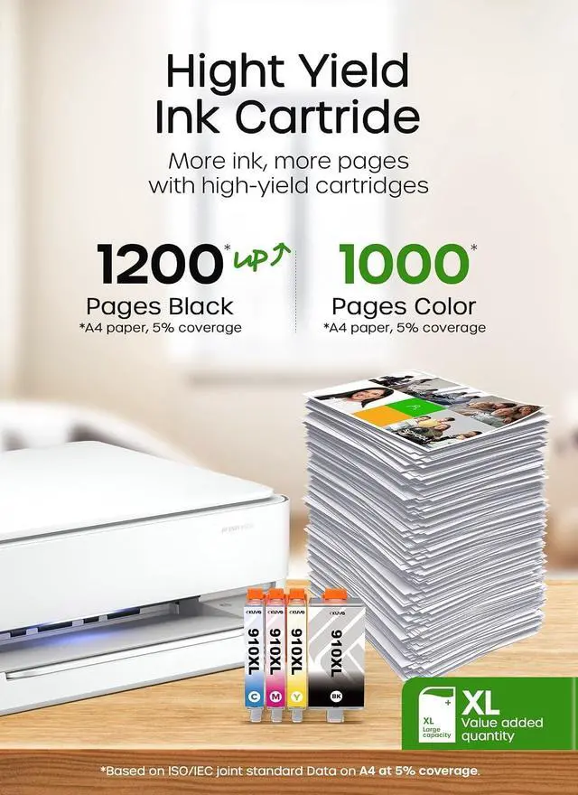 Alt view image 4 of 6 - 910XL Ink Cartridges Combo Pack for HP OfficeJet Pro 8020 8025 8028 8030