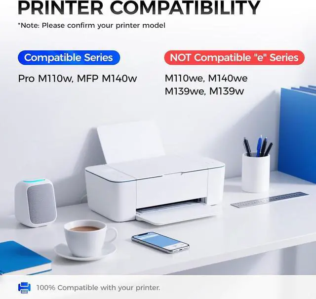 Alt view image 2 of 7 - 141A Toner Cartridge 4 Black High Yield with Chip Replacement for 141 Toner HP 141A W1410A 141X W1410X Compatible Toner Cartridges to Use with Laserjet Pro M110w MFP M140w M139w Printer M110 M140 M139