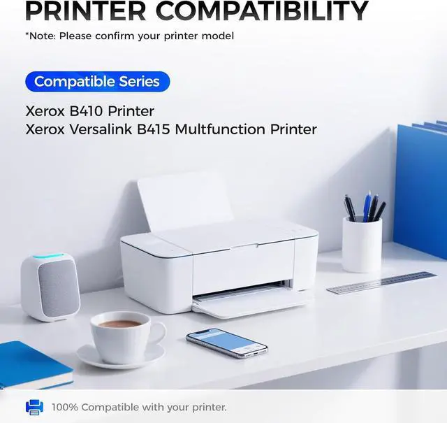 Alt view image 2 of 7 - B410 B415 Black High Capacity Toner Cartridge with Chip Replacement for Xerox 006R04725 006R04726 Toner Compatible for Xerox B410 Versalink B415 B415DN Multfunction Printer Laser All-in-One Ink 1-Pack