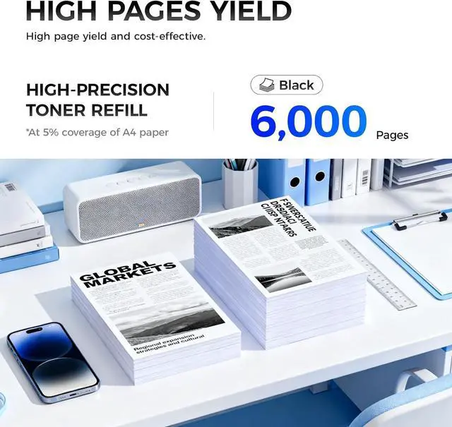 Alt view image 3 of 7 - B410 B415 Black High Capacity Toner Cartridge with Chip Replacement for Xerox 006R04725 006R04726 Toner Compatible for Xerox B410 Versalink B415 B415DN Multfunction Printer Laser All-in-One Ink 1-Pack