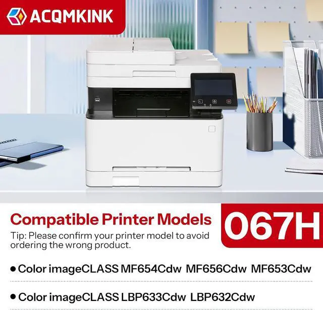 Alt view image 2 of 6 - Cartridge 067H CRG067H Toner Cartridge Black Replacement for Canon 067H Color imageCLASS MF656Cdw LBP633Cdw LBP632Cdw MF653Cdw MF654Cdw Printer Ink, 2 Pack