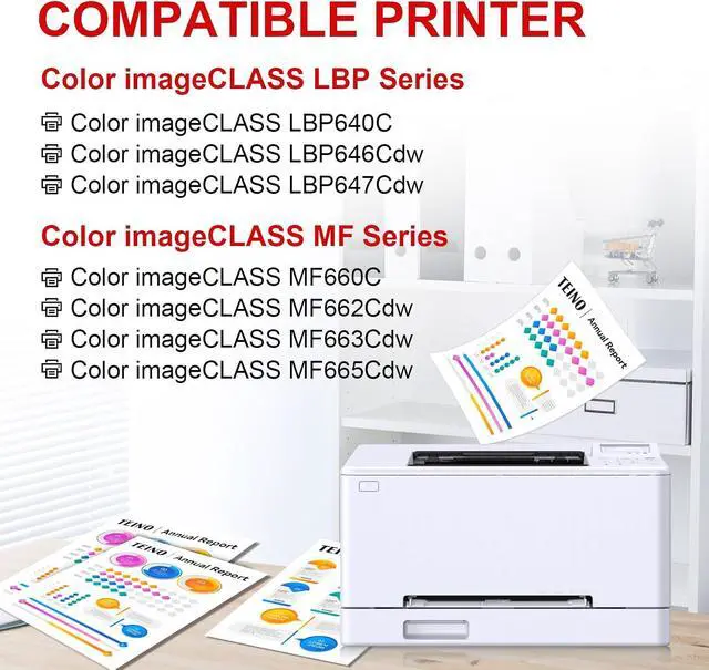 Alt view image 2 of 6 - 075 Toner Cartridge Set Compatible for Canon 075 075H MF663Cdw MF665Cdw