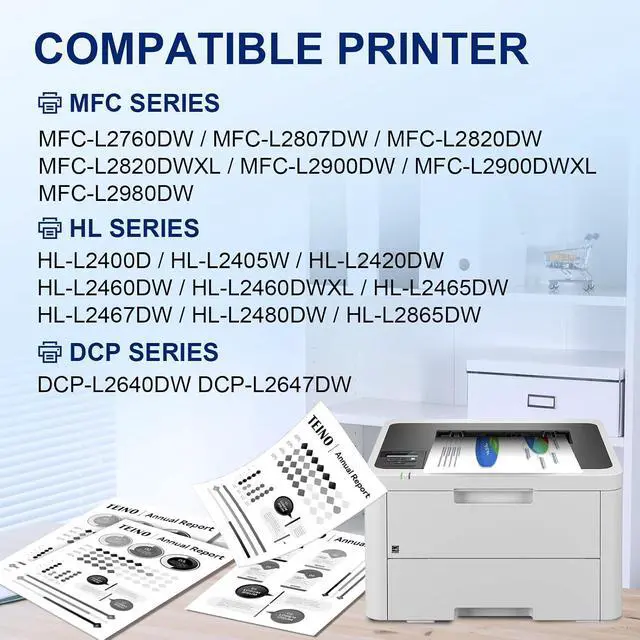Alt view image 2 of 7 - TN 830XL TN830 TN830XL Toner for Brother Printer HL-L2460DW DCP-L2640DW