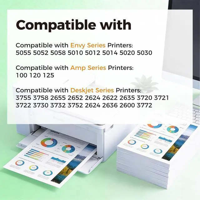 Alt view image 2 of 6 - 65XL Black Color Combo 2-Pack Ink Cartridge Replacement for HP Ink 65 HP65 XL HP65XL work with Envy 5055 5000 5052 5014 5070 5010 Deskjet 3755 3700 3772 2600 3752 2622 2652 2640 2655 3722 3720 Printer