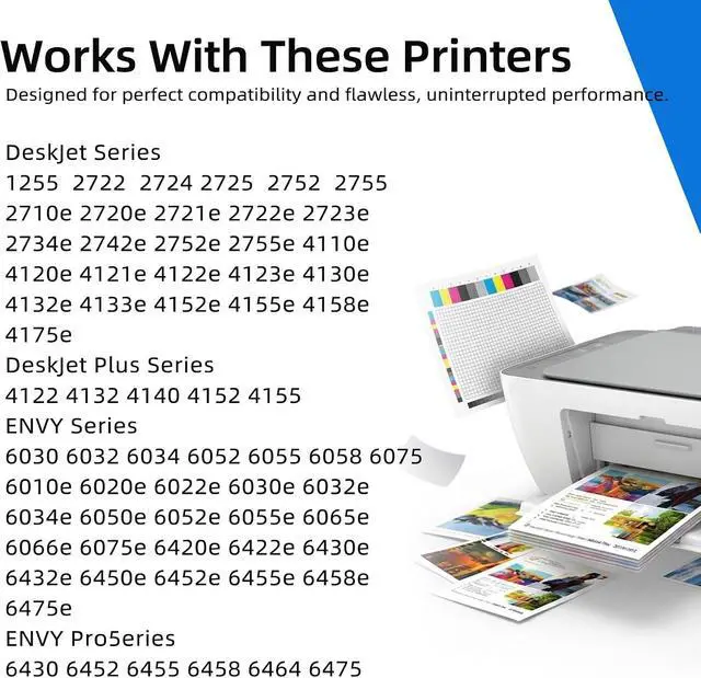 Alt view image 2 of 7 - 67XL Ink Cartridges Black/Color Combo Pack Replacement for HP Ink 67 XL HP67XL Cartridge for 2700 2700e 4100 6400 4155e 2755e 2752e 4100e 6458 6455e 4152 6055e 6052e 4152e 2742e 6400e Printer (2 Pack)