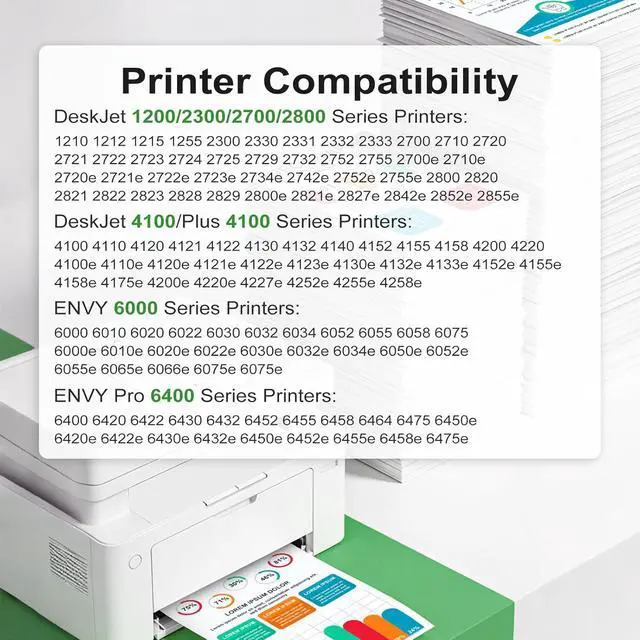 Alt view image 2 of 7 - 67XL Black Ink Cartridges Replacement for HP 67 XL HP67 HP67XL(2 Pack)for DeskJet 2700 2700e 4100 6400 4155e 2755e 6000 2855e 2827e 2752e 4100e 6458 6455e 4152 6055e 6052e 4152e 2742e 6400e Printer