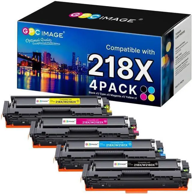 Main image of GPC Image 218X Toner Cartridges 4 Pack High Yield (with CHIP) 3301fdw 3201dw Replacement for HP 218X Toner Cartridges 218X Toner for HP Color LaserJet Pro MFP 3301fdw 3201dw 3301cdw 3301sdw (B/C/M/Y)
