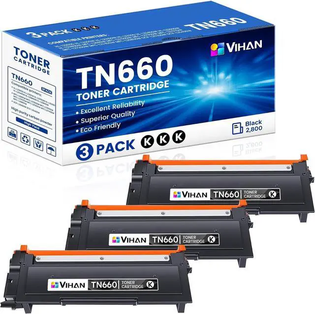 Main image of TN660 Black Toner Cartridge Replacement for Brother TN-660 HL-L2300D 3PK