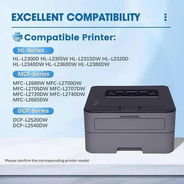 Alt view image 2 of 6 - TN660 Black Toner Cartridge Replacement for Brother TN-660 HL-L2300D 3PK