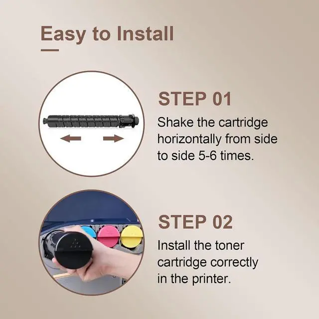 Alt view image 6 of 7 - MP C3503 Toner Cartridge Replacement for Ricoh C3003 C3504 C3004 Printer