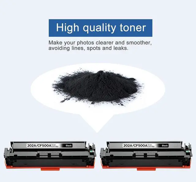 Alt view image 4 of 5 - 202A Black Toner Compatible for HP 202A CF500A M281fdw 2BK