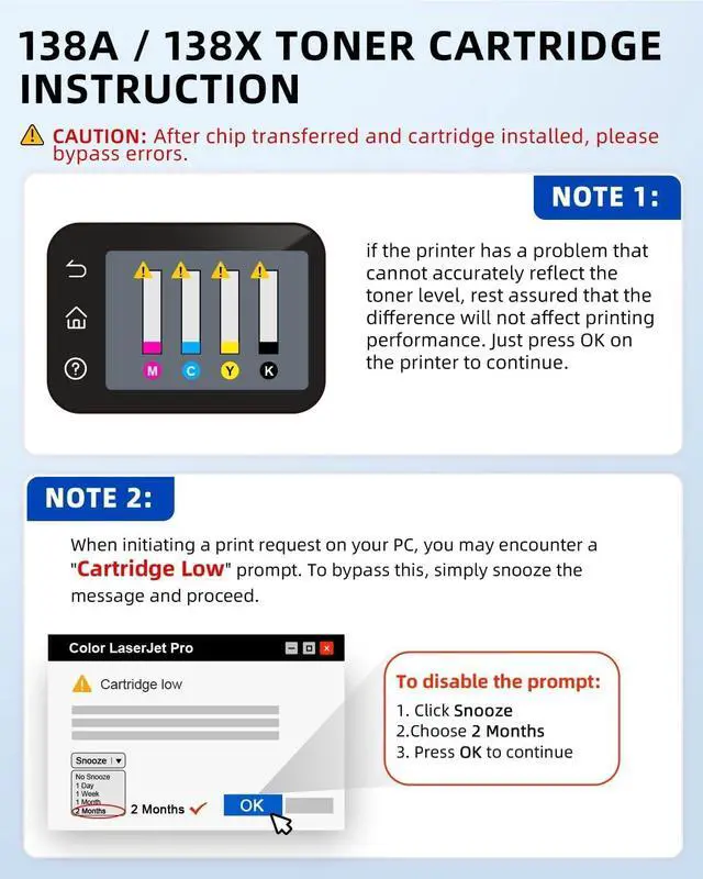 Alt view image 6 of 7 - 138X Toner Cartridge Replacement for HP W1380X 3001dw 3101fdw, 2 Black