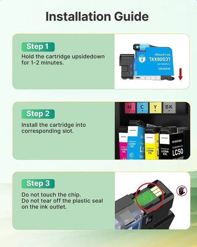 Alt view image 4 of 7 - LC506XXL Super High Yield LC506 LC506XL Ink Cartridges Compatible for Brother LC506 Ink Cartridges LC506XXL LC506XL LC 506 XL for Brother MFC-J4555DW Ink Cartridges MFC-J4355DW MFC-J4557DW, 4 Pack